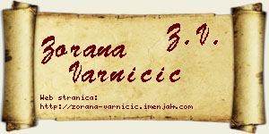 Zorana Varničić vizit kartica